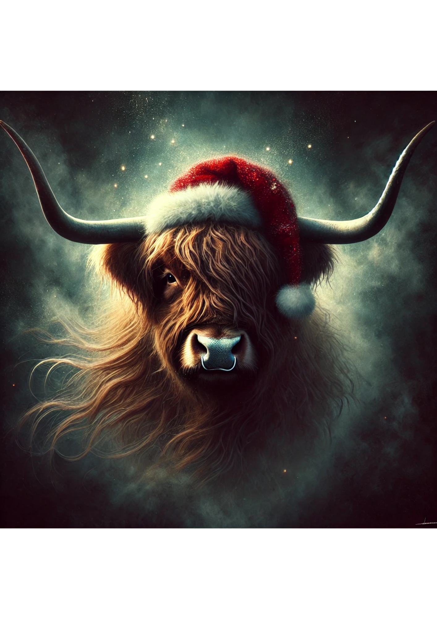 Sticker Sheet / Greeting Card – Highland Cow Christmas Full Cat. No. 2824