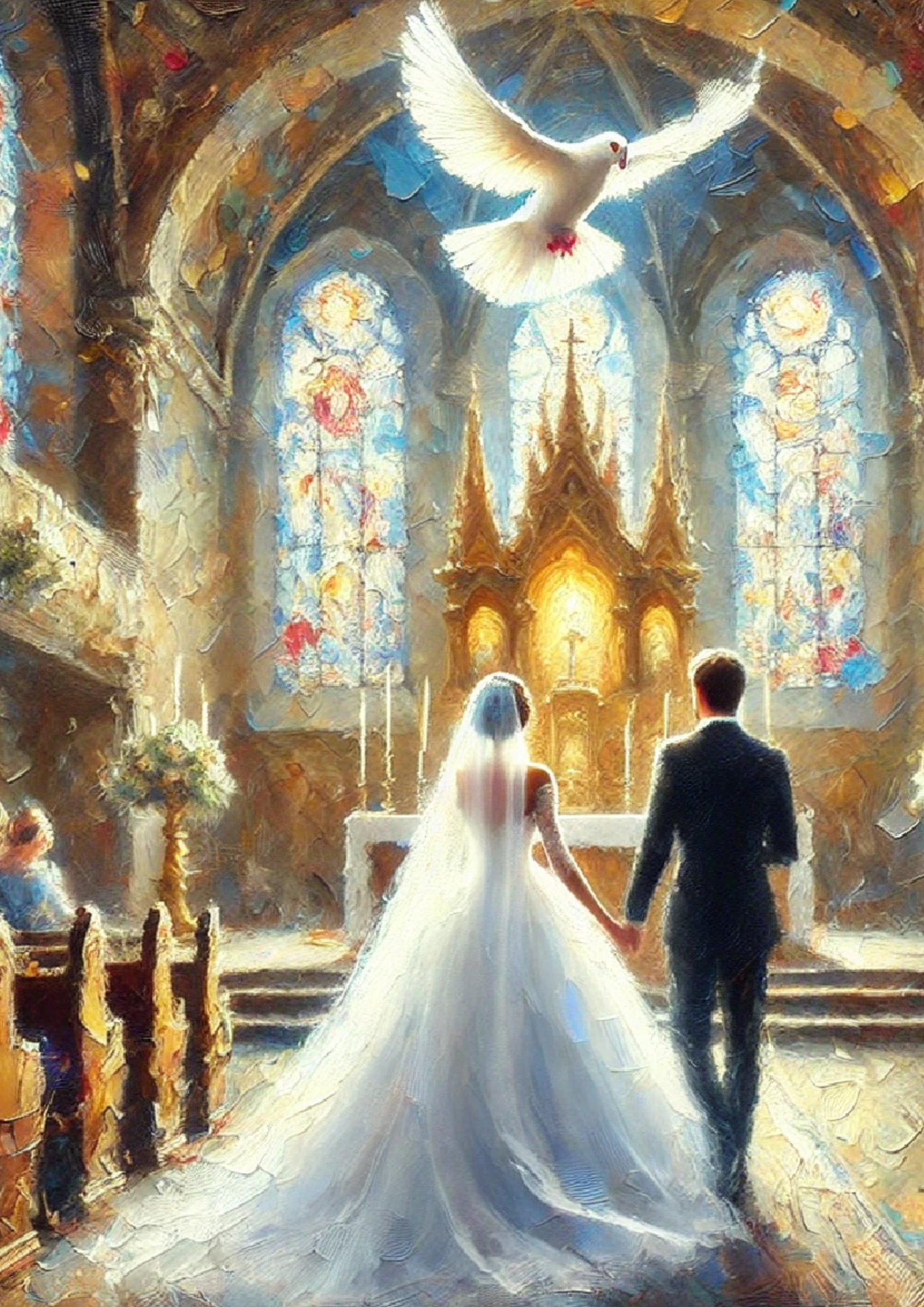 Sticker Sheet / Greeting Card – Wedding In The Church Full Cat. No. 1300