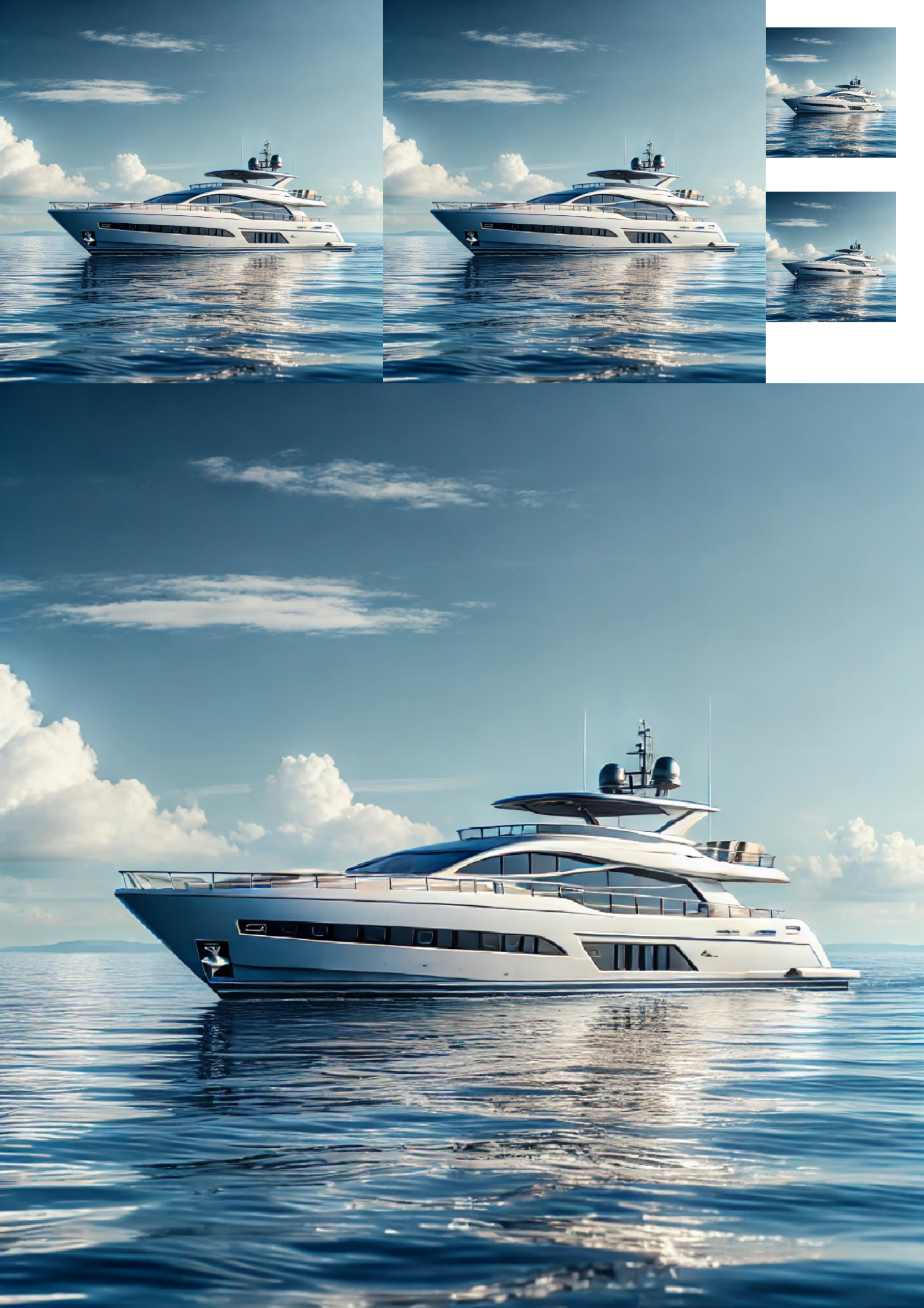 Sticker Sheet / Greeting Card – Yacht Collage Cat. No. 1301