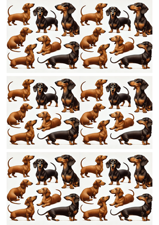 Sticker Sheet – Dachshunds Collage Cat. No. 3011