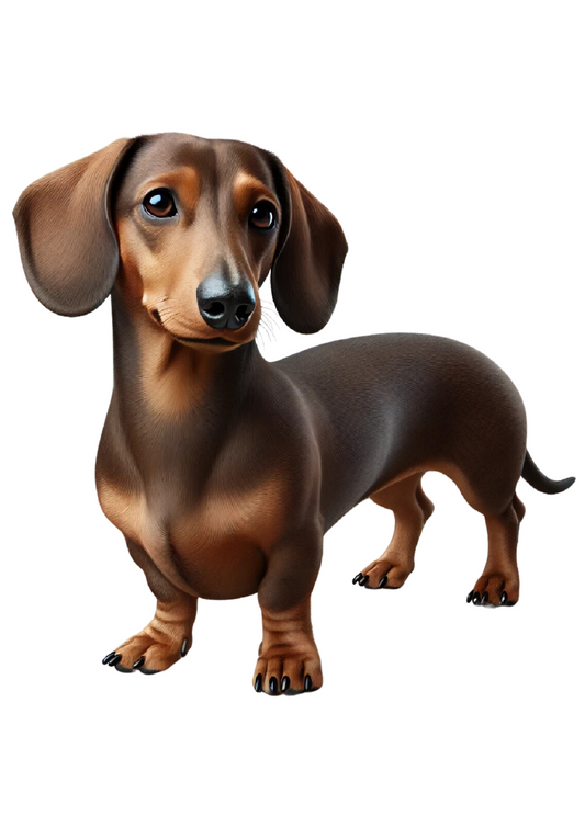 Klistremerkeark – Dachshund helkatt nr. 3074