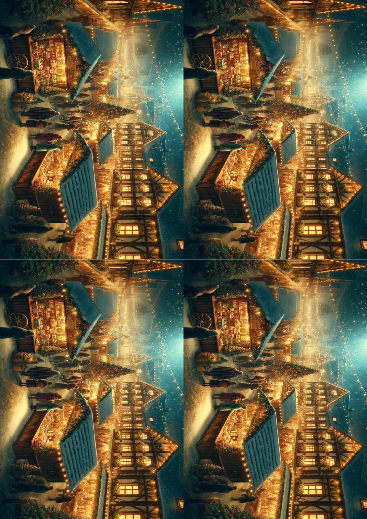 Sticker Sheet / Greeting Card – Christmas Market Collage Cat. No. 1522