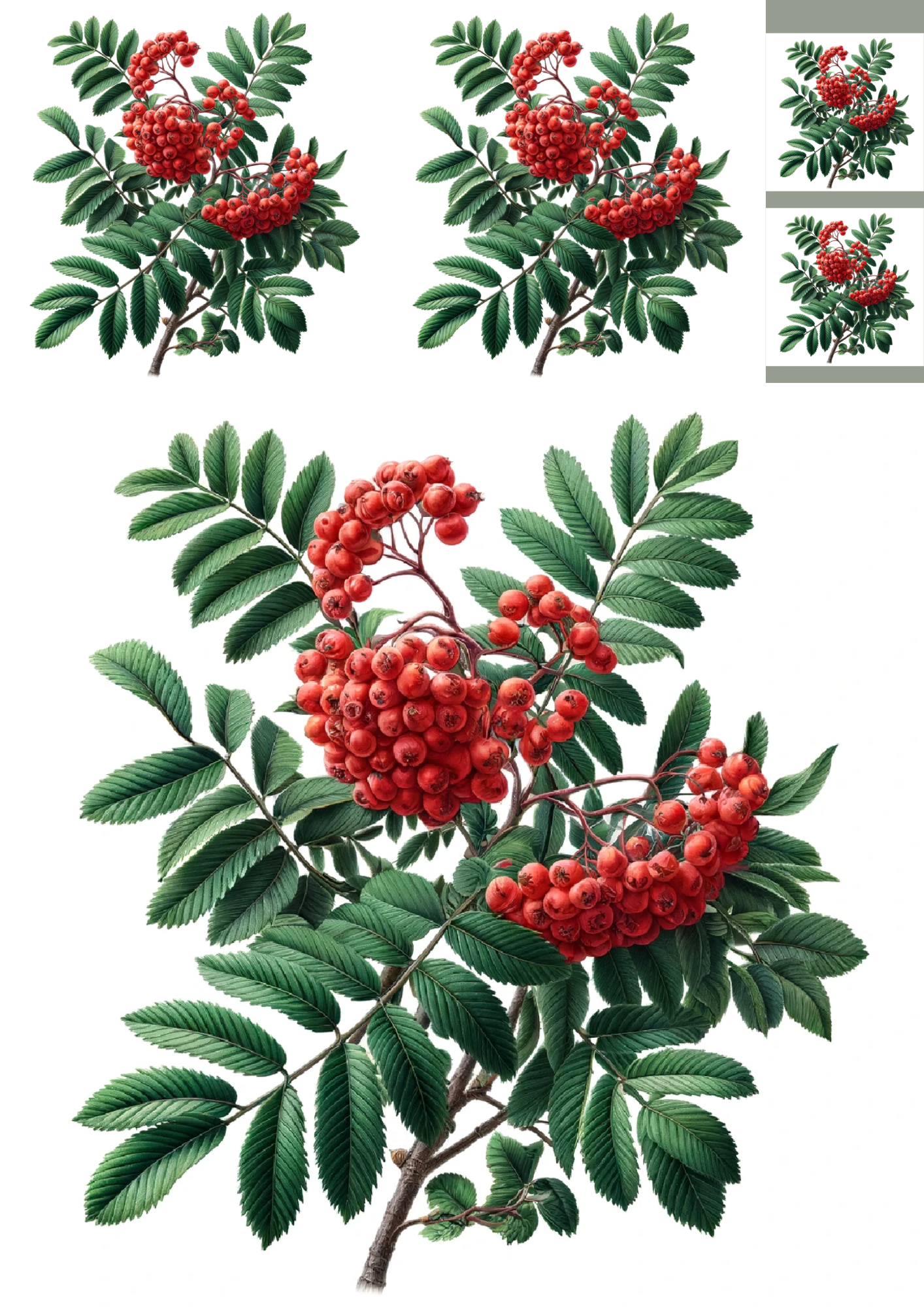 Sticker Sheet / Greeting Card – Rowan Collage Cat No. 1073