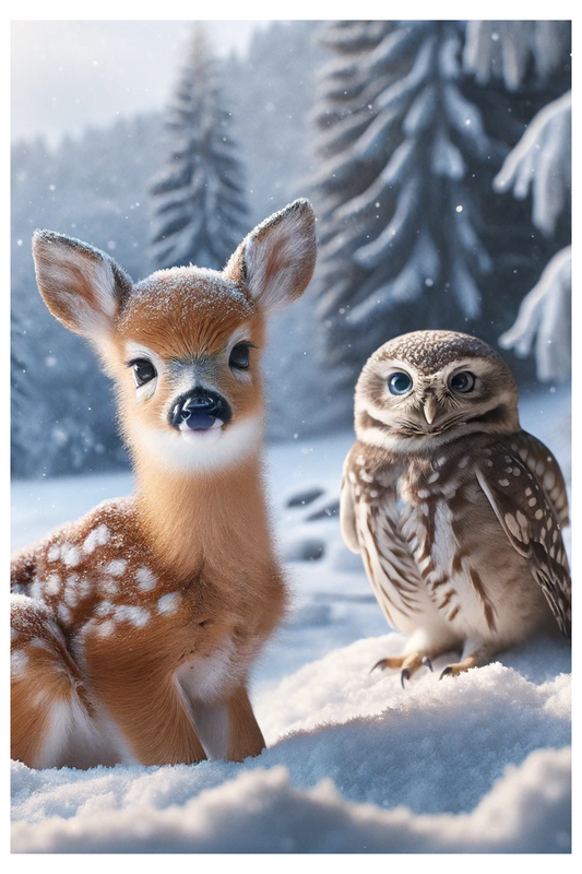 Sticker Sheet Little Deer in Winter Full, Cat. No. 562