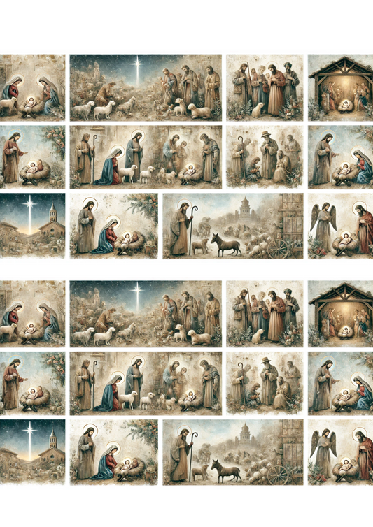 Sticker Sheet – Birth of Jesus Collage Cat. No. 3023
