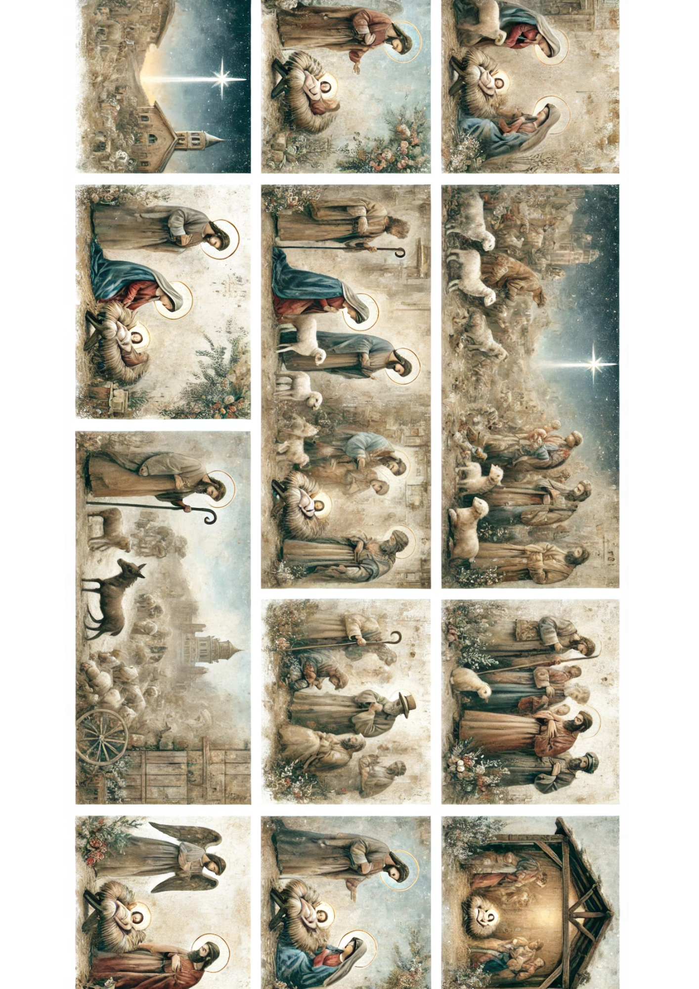Sticker Sheet / Greeting Card – Birth of Jesus Full Cat. No. 3024