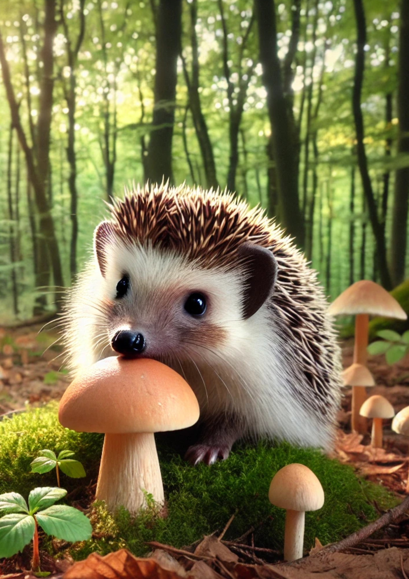 Sticker Sheet / Greeting Card – Hedgehog In The Forest Full Cat. No. 1969