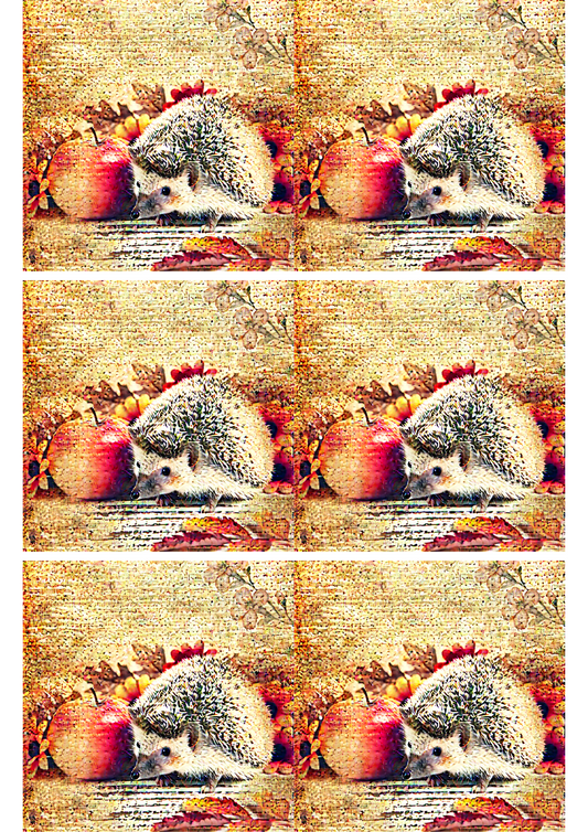Sticker Sheet – Hedgehog and Apple 2 Collage Cat. No. 2587