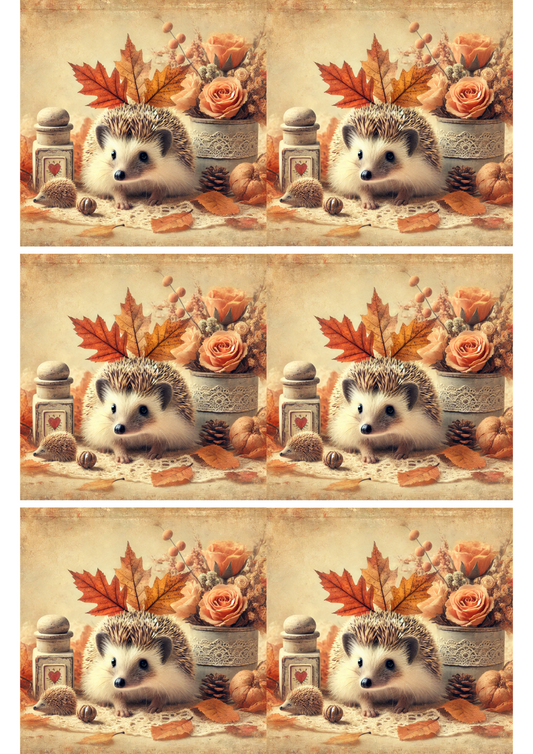 Sticker Sheet – Hedgehog Autumn Collage Cat. No. 2589