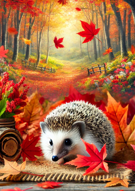 Sticker Sheet Hedgehog In Autumn Full Cat. No. 1971