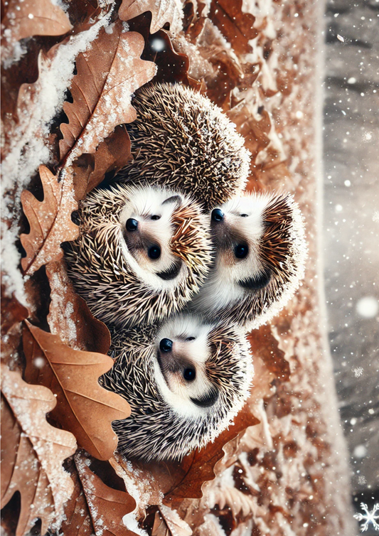 Sticker Sheet Hedgehogs Among Autumn Leaves Full Cat. No. 1979