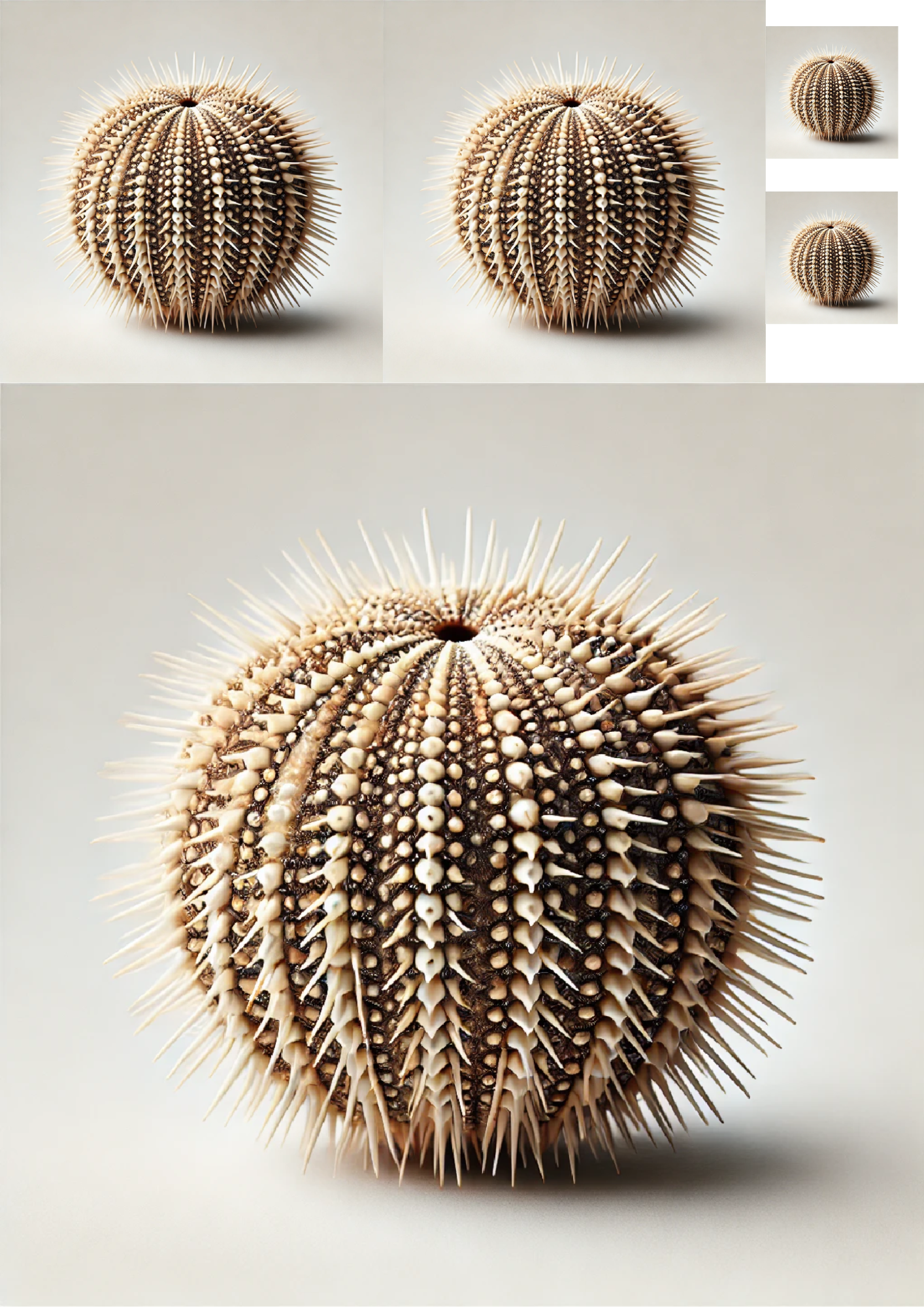 Sticker Sheet / Greeting Card – Sea Urchin Collage Cat. No. 1289