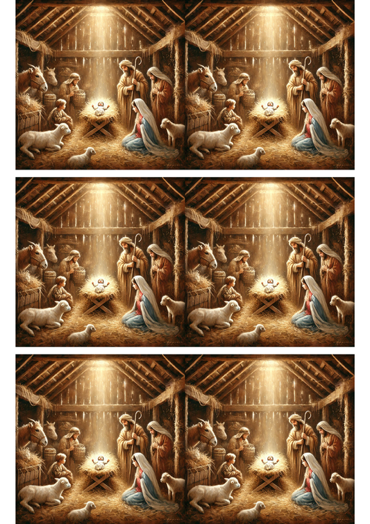 Sticker Sheet – Birth of Jesus Collage Cat. No. 2839