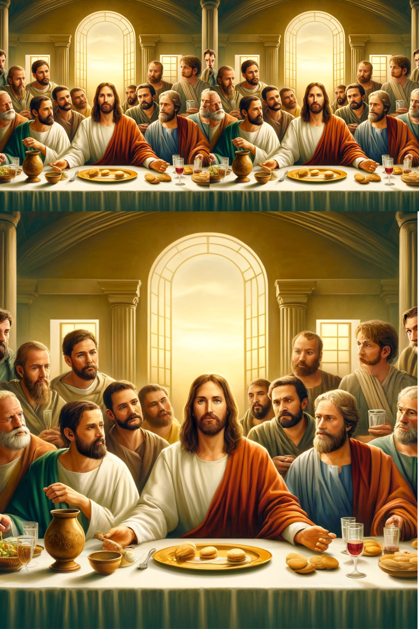 Sticker Sheet / Greeting Card – Jesus and the Last Supper Collage Cat. No. 571