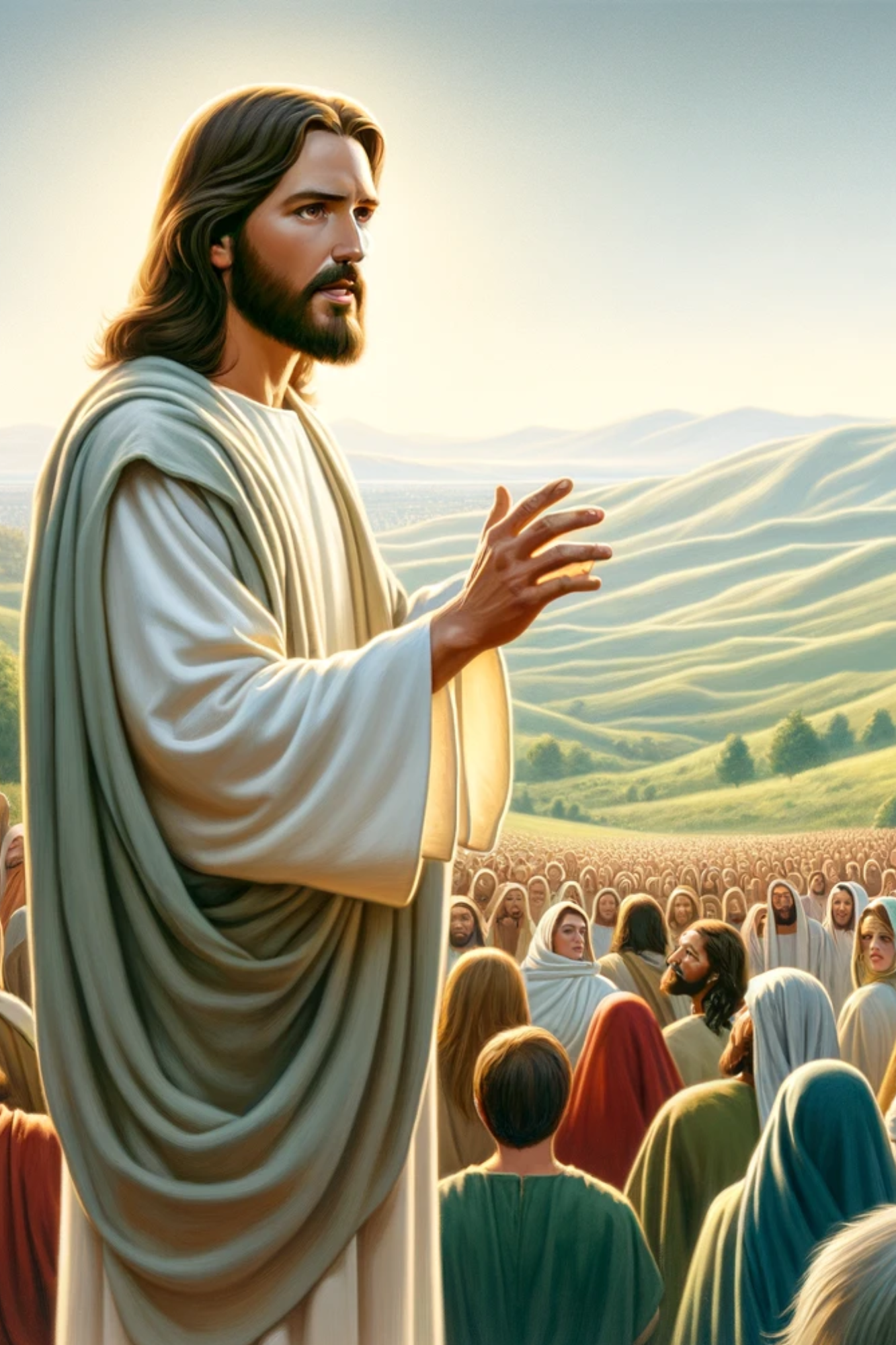 Sticker Sheet / Greeting Card – Jesus and the Sermon on the Mount, full, Cat. No. 574