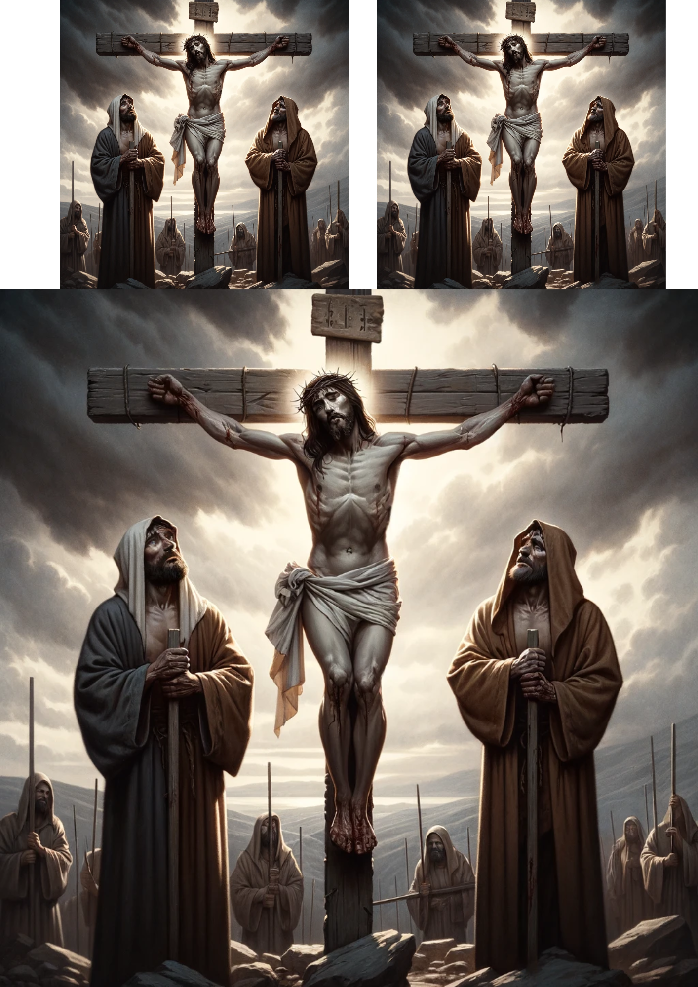 Sticker Sheet / Greeting Card – Jesus on the Cross Collage Cat. No. 575