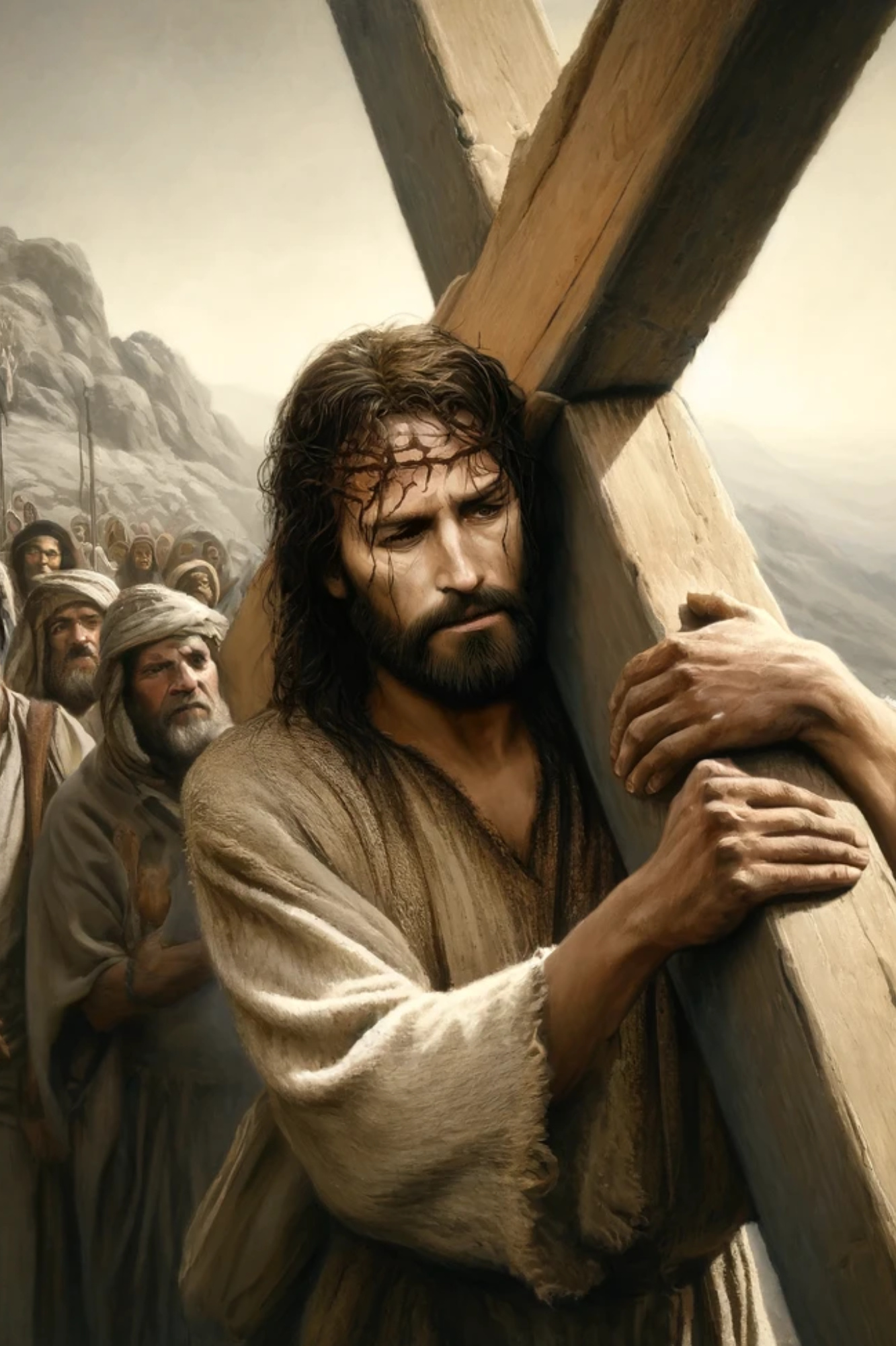 Sticker Sheet / Greeting Card – Jesus Carrying the Cross, Full, Cat. No. 580