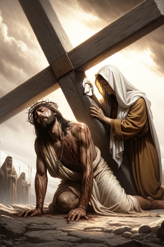 Sticker Sheet Jesus Falls Under the Cross, full, Cat. No. 588