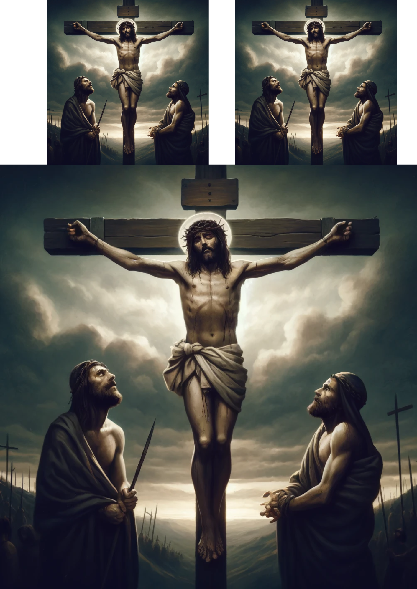 Sticker Sheet / Greeting Card – Jesus Crucified Collage Cat. No. 589