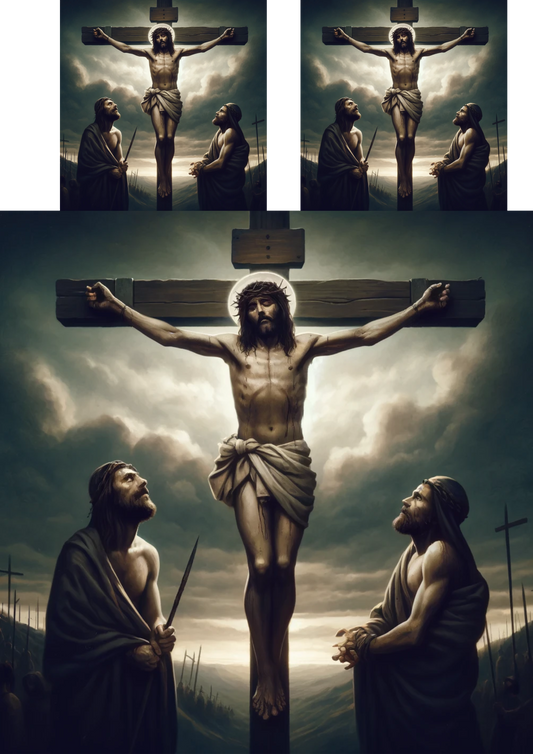 Sticker Sheet – Jesus Crucified Collage Cat. No. 589
