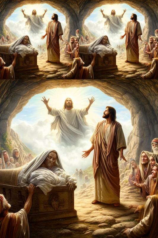 Sticker Sheet Jesus Raises Lazarus Collage Cat. No. 593