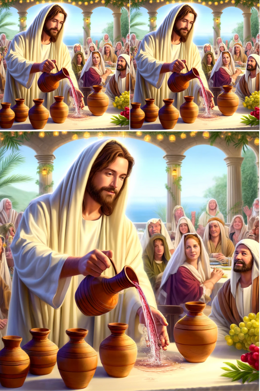 Sticker Sheet Jesus Performs a Miracle at Cana of Galilee Collage Cat. No. 595