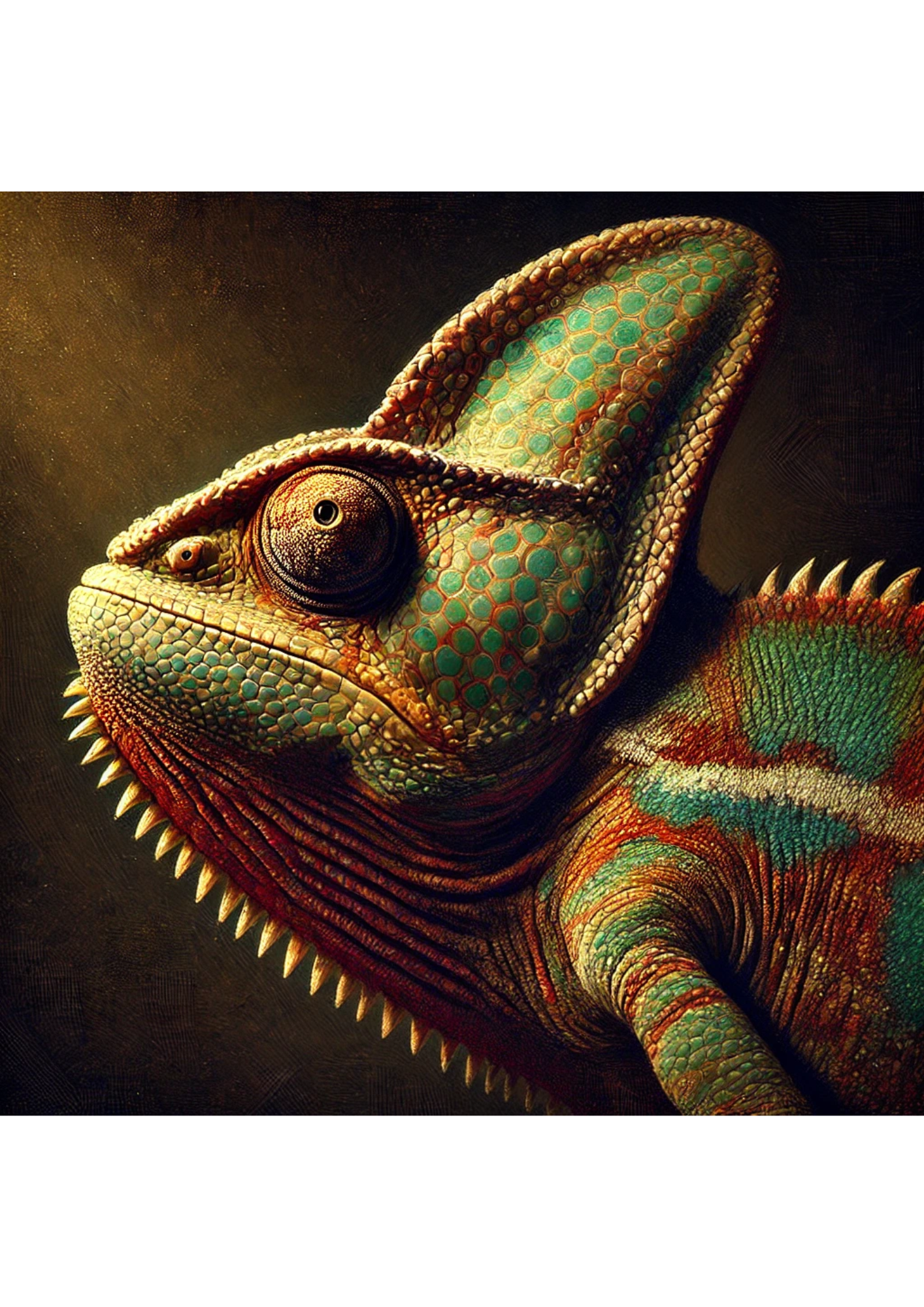 Sticker Sheet / Greeting Card – Chameleon Rembrandt Style Full Cat. No. 1993