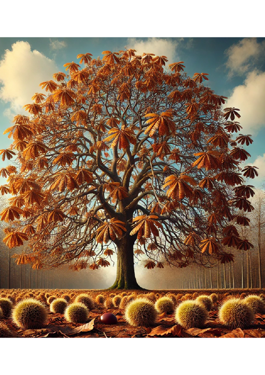 Sticker Sheet Chestnut Tree in Autumn Full Cat. No. 1298