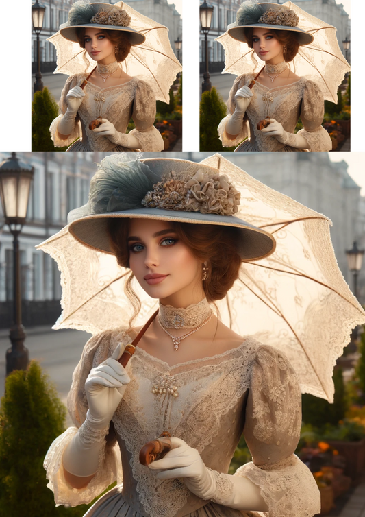 Sticker Sheet – Victorian Woman 3 Collage Cat. No. 599