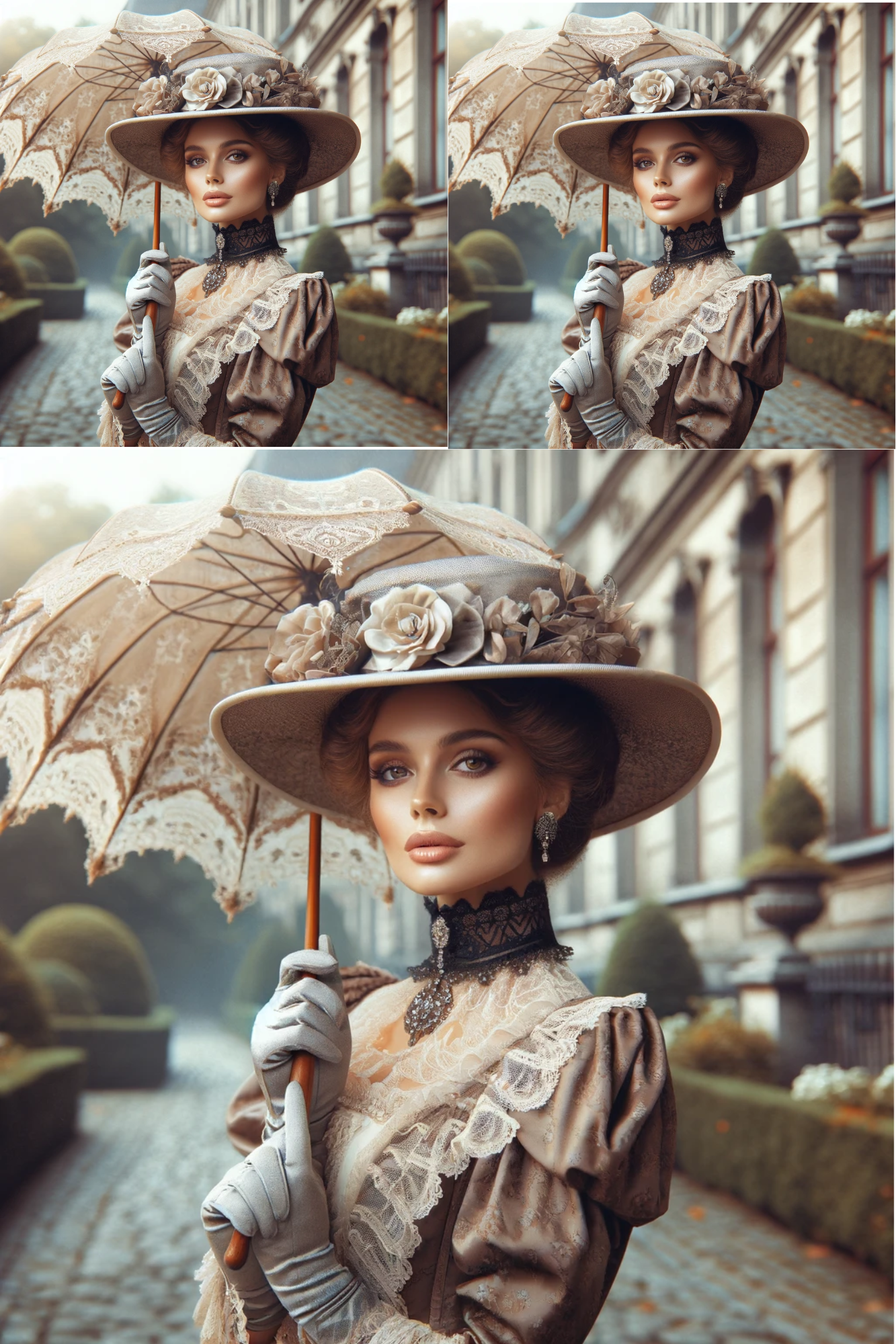 Sticker Sheet / Greeting Card – Victorian Woman 5 Collage Cat. No. 603