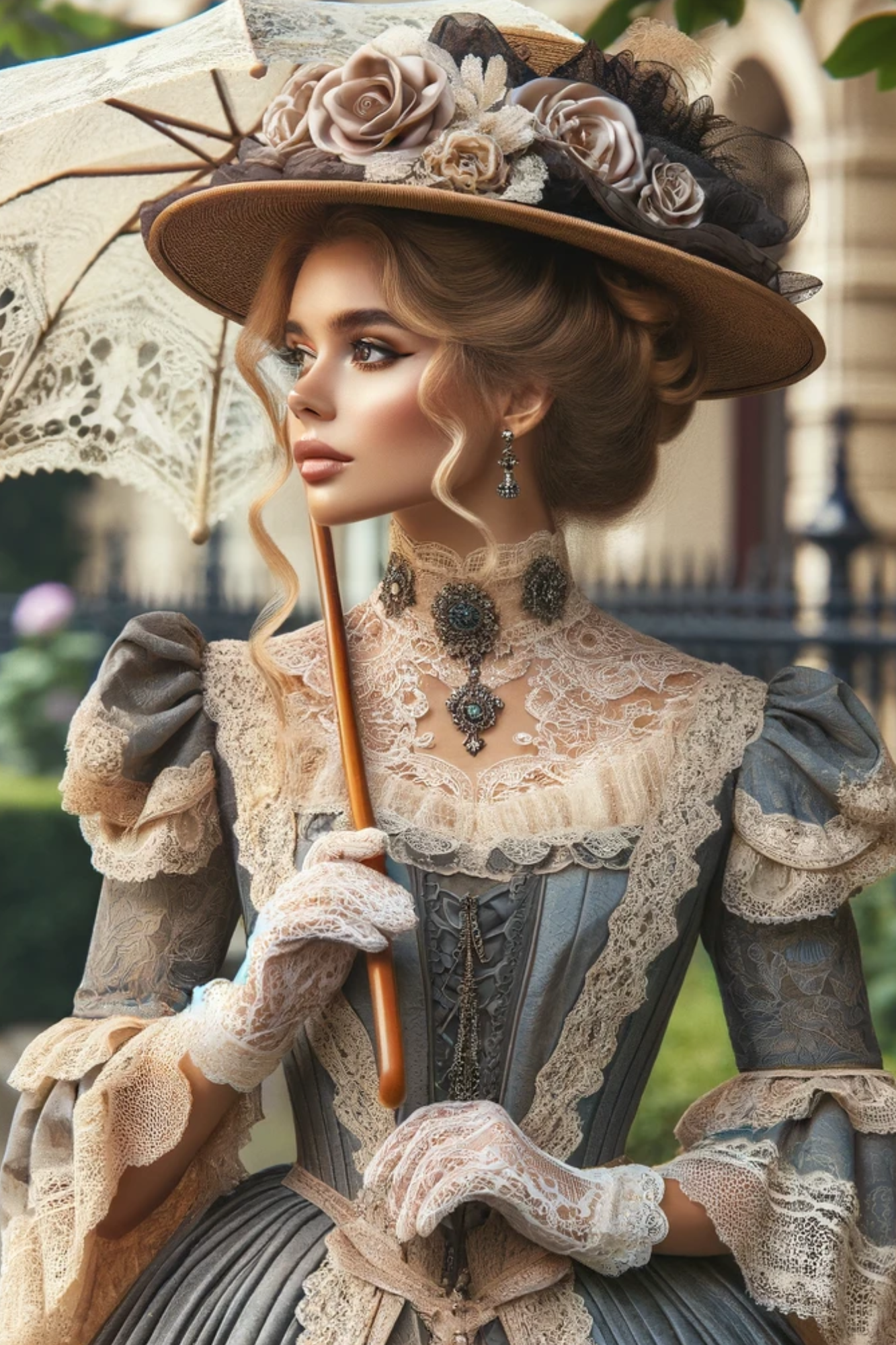 Sticker Sheet / Greeting Card – Woman from the Victorian Era 5 Full Cat. No. 604