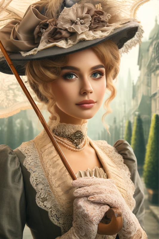 Sticker Sheet Woman from the Victorian Era 6 Full Cat. No. 606