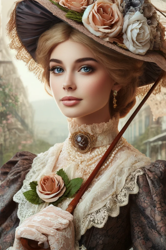 Sticker Sheet Woman from the Victorian Era Full Cat. No. 608