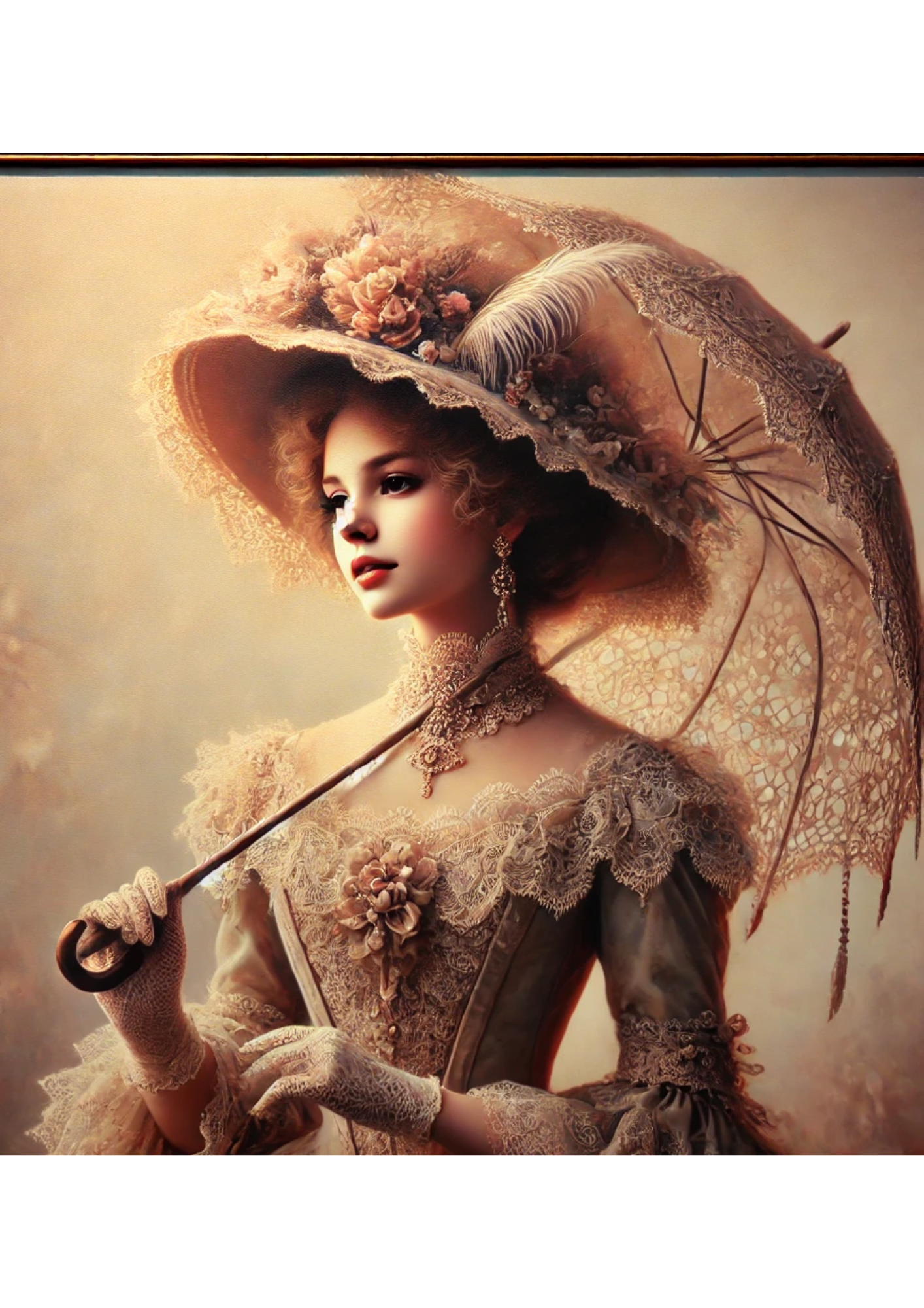 Sticker Sheet / Greeting Card – Victorian Woman Full Cat. No. 2009