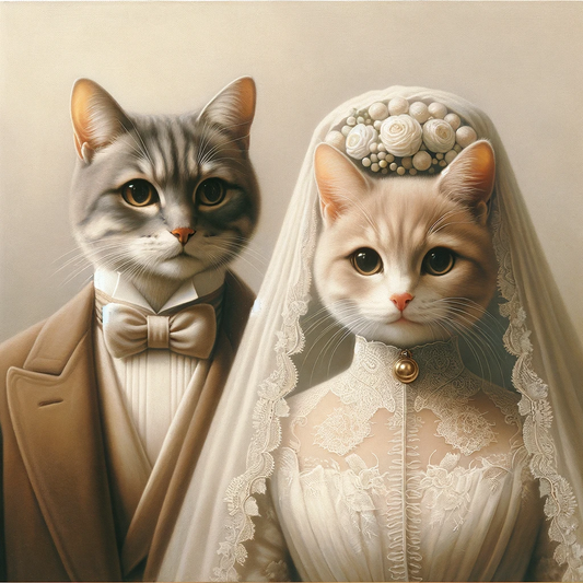 Sticker Sheet – Cat Wedding Portrait Cat No. 73