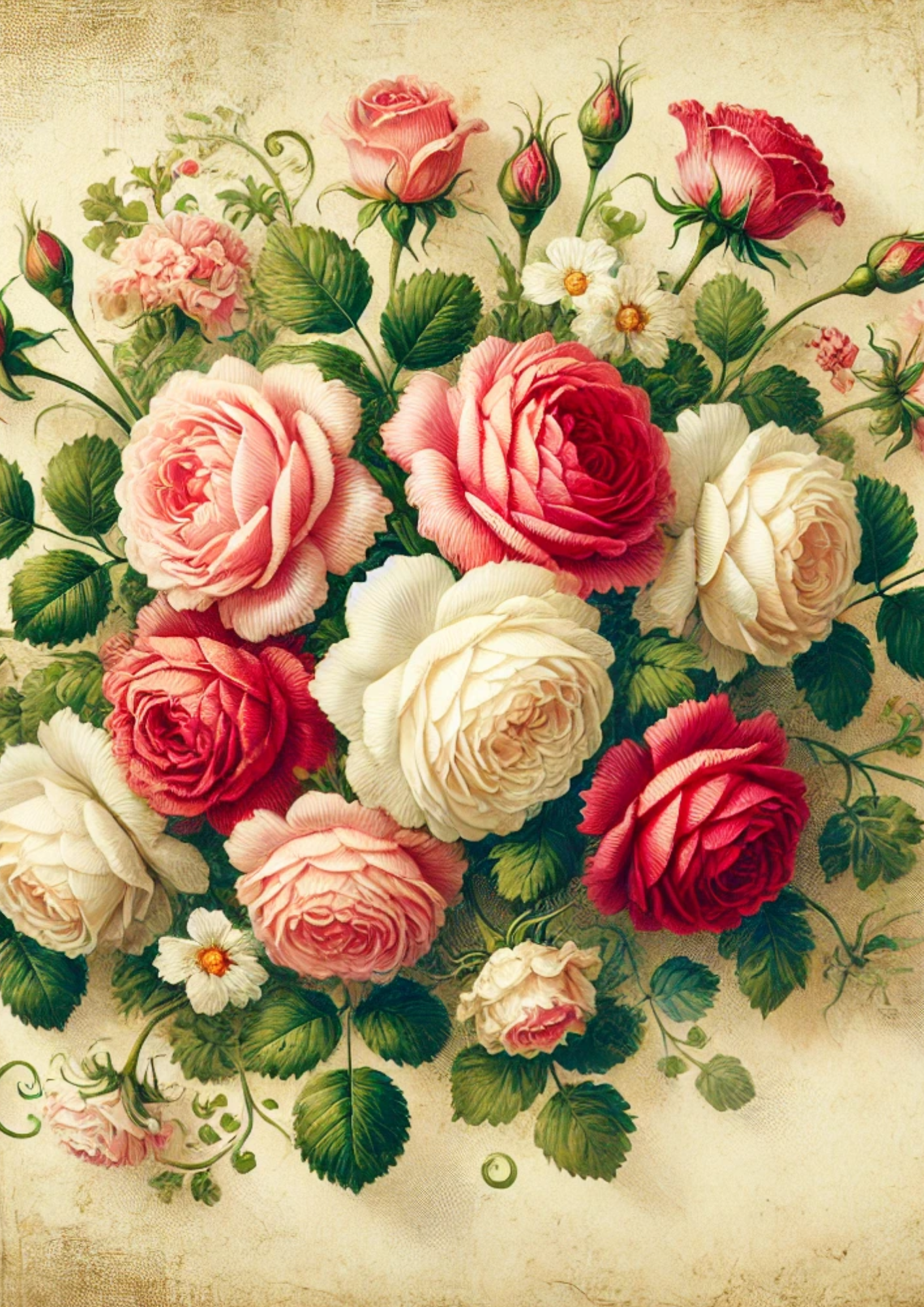 Sticker Sheet / Greeting Card – Colorful Roses Full Cat. No. 2019