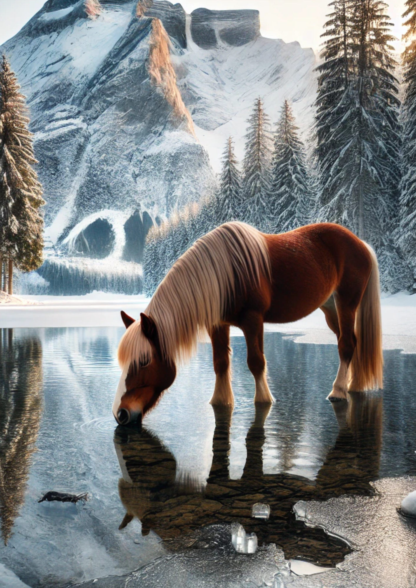 Sticker Sheet / Greeting Card – Horse In The Mountains Full Cat. No. 2023