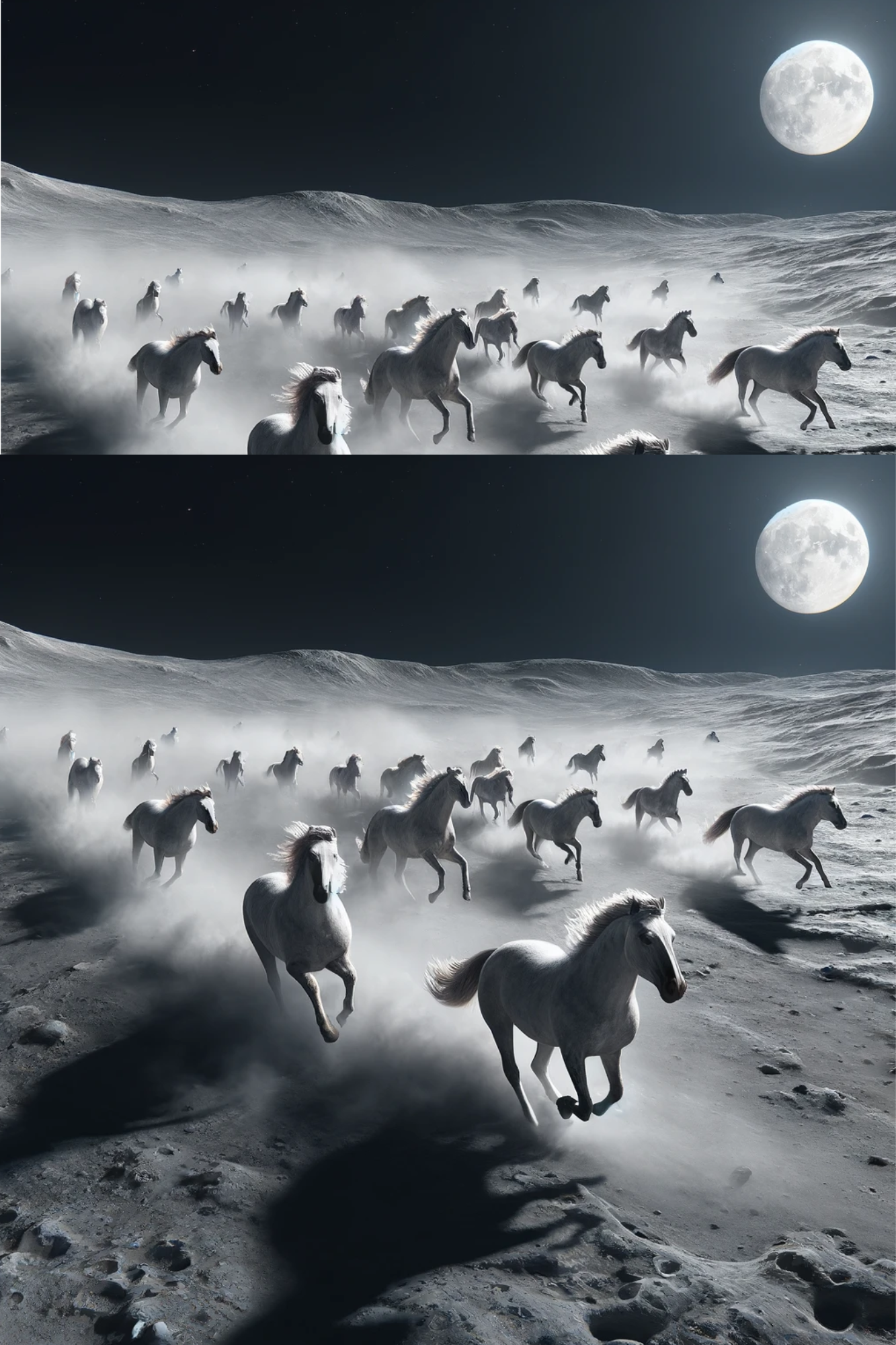 Sticker Sheet / Greeting Card – Horses in the Desert, Cat. No. 158