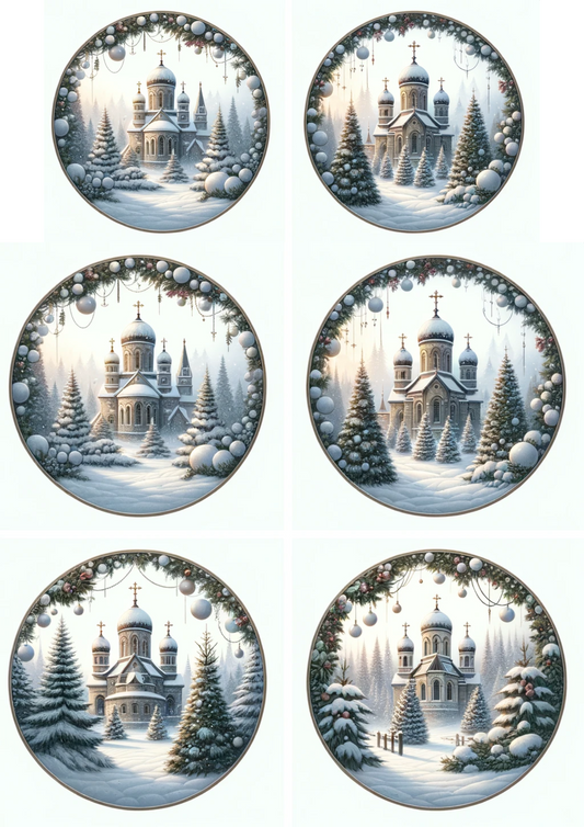 Sticker Sheet – Church in Circles Full Cat. No. 3030