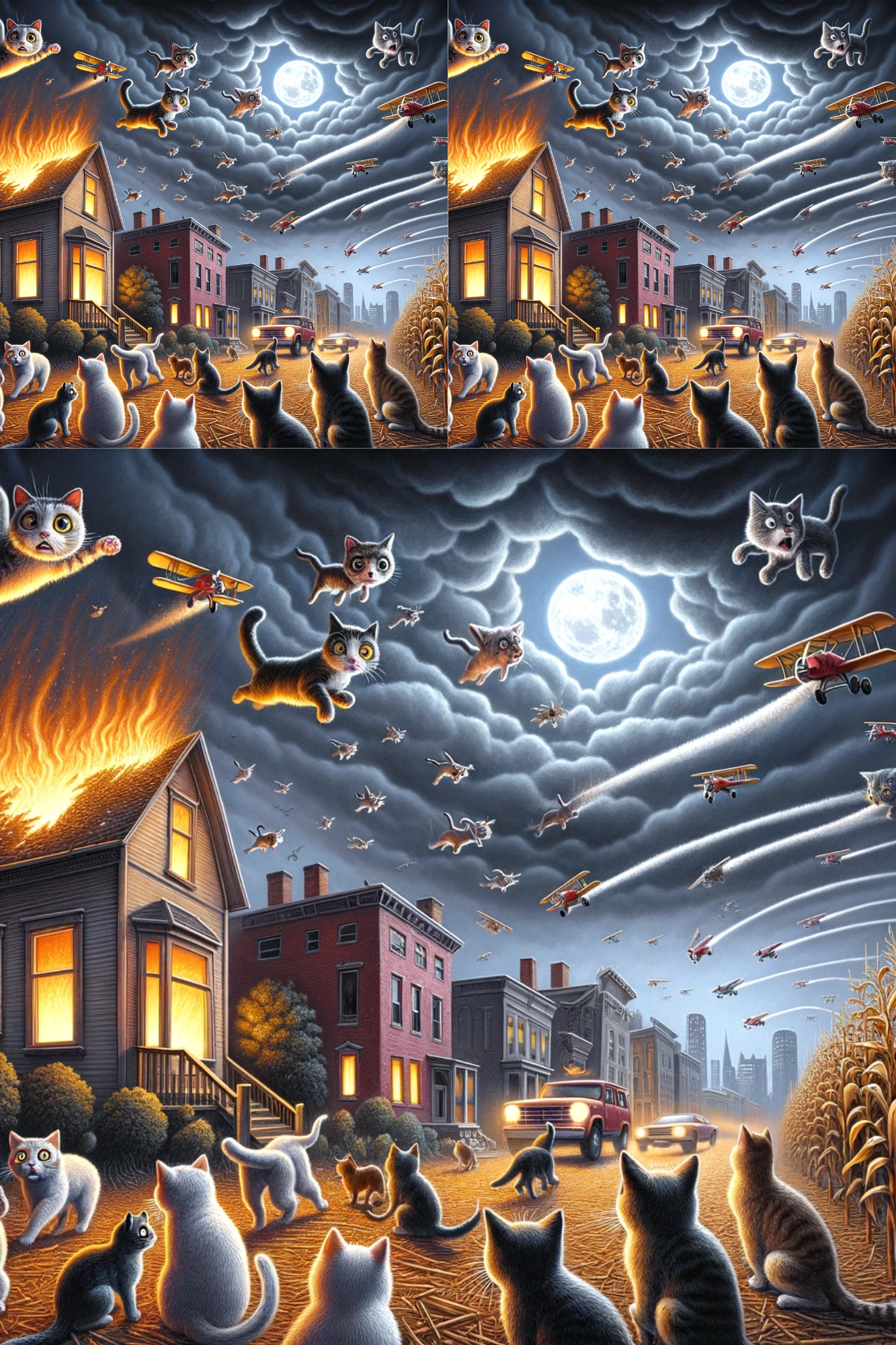 Sticker Sheet / Greeting Card – Cat Disaster Cat No. 69