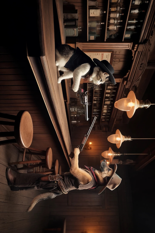 Sticker Sheet – Cat and Dog in the Wild West, Cat. No. 63