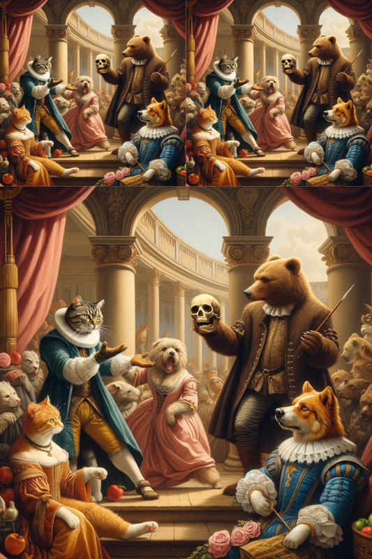 Sticker Sheet – Cat Dog and Bear Act Hamlet Cat. No. 70