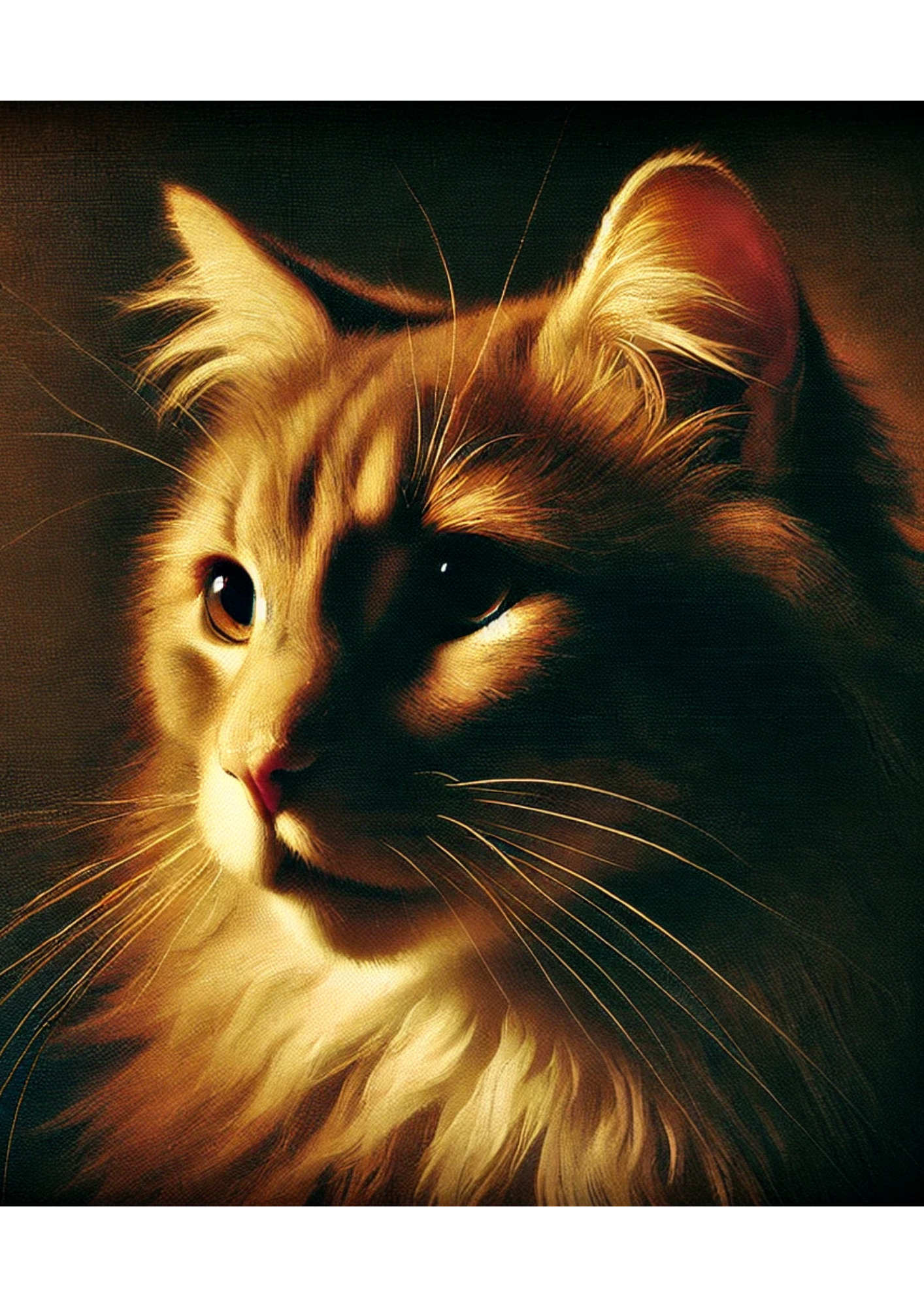Sticker Sheet / Greeting Card – Cat In Rembrandt Style Full Cat. No. 2033