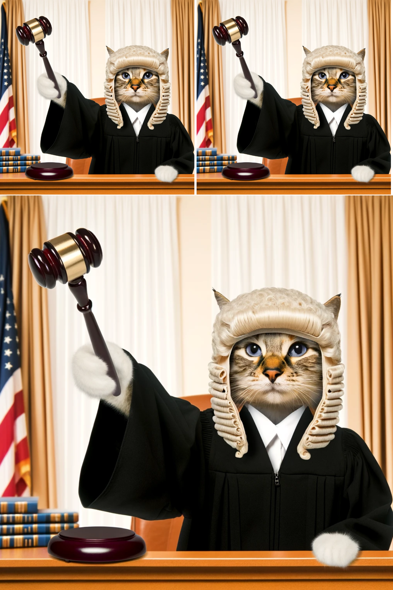 Sticker Sheet / Greeting Card – Cat Judge 2 Cat. No. 58