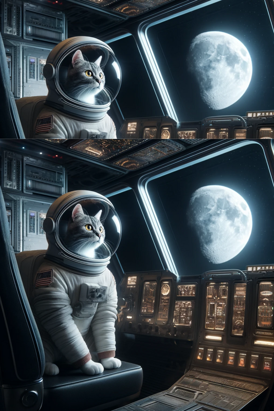 Sticker Sheet Cat in Space Cat No. 166