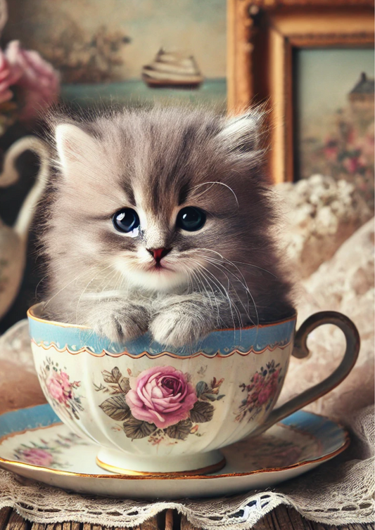 Sticker Sheet Kitten In A Cup Full Cat. No. 2035