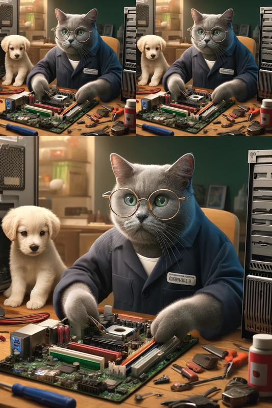 Sticker Sheet Cat IT specialist Cat. No. 49