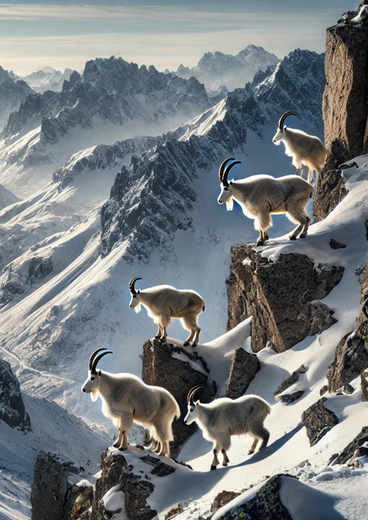 Klistremerkeark Fjellgeiter Full Kat. Nr. 2043