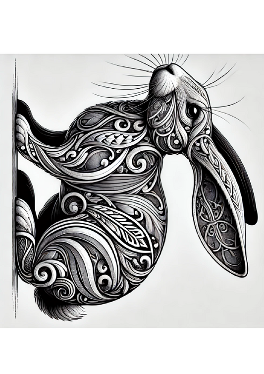 Sticker Sheet Rabbit In Gothic Style Full Cat. No. 1440