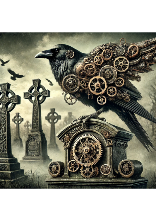 Sticker Sheet – Raven Halloween Steampunk 2 Full Cat. No. 2850